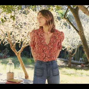 Doen Henri Top Poppy Tasha Garden S - NWOT